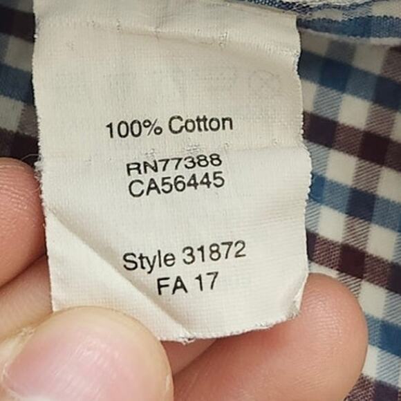 J. Crew Men's Small Gingham Plaid Long Sleeve Button-Up Shirt Work Career - Picture 5 of 8